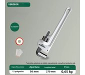 8/12/14/18 inch Pipe Wrench 40% Lighter Adjustable Aluminum Plumbing Wrench Heavy Duty Straight Pipe Wrenches Jaw Max Capacity