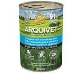 Arquivet Junior Pollo con Zanahorias y Guisantes Perro Latas  Comida Húmeda para Perros