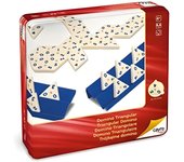 Cayro Dominó Triangular en Caja de Metal 27x27 - Juego de Mesa Clásico