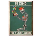 Retro Sheets Wall Art Vintage Pictures Canvas Paintings Be Kind Lose Your Mind Find Your Soul Yoga Posters Home Room Decoration