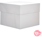 Glotomania Caja para Tarta Blanca Desmontable - 20 Cm | Resistente y Apta para Uso Alimentario