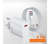 Cargador Super Rápido 67W USB Tipo-C Para Xiaomi 13 Ultra 12 11 Redmi K50 K60 Note 12T POCO F5 Mi Turbo Cable De Carga Rápida 6A