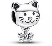 Charm Pandora Moments 792255C01 Mascota Gato lazo