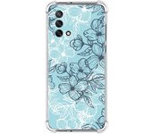 Funda Silicona Antigolpes para Oppo A74 4G diseño Flores 03 Dibujos