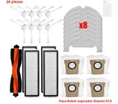 For Xiaomi Robot Vacuum X10 Robot Vacuum Cleaner Parts Replacement Main Side Brush Hepa Filter Mop Cloth Dust Bag Accessories