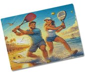 MERCHANDMANIA PUZZLE PEQUEÑO TAMAÑO APROX. A5 DE 80 PIEZAS juego padel raquetas amigos deporte playa rompecabezas puzle para adulto