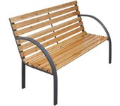 vidaXL Banco de jardín madera maciza abeto 112 cm