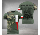 Men's T-Shirt Summer Short Sleeve 3D Printed Poland Soldier Veteran Harajuku Loose Top T-Shirt Men's Oversized Clothing 6XL