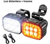 Bicycle Q6 Light Set Bike LED Front Rear Lights USB Charge MTB Road Bike Highlight Lamp Cycling Light Lamp Cycling Accessories
