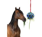 Bola de alimentación para caballos Bola de golosinas para caballos Juguete de alimentación de heno Juguete de alimentación de cabras Juguete de alimentación de heno colgante Bolsa de heno para caballos para aliviar el estrés de los caballos y las ovejas