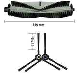 Roller Brush Side Brushes For Silvercrest SSR1 SSRA1 For Ilife A9s/A9/A7/A80 Plus A10s L100 Robotic Vacuum Cleaner