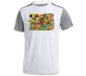 MERCHANDMANIA CAMISETA BICOLOR one piece rey pirata wano samurais katana tshirt anime manga shonen