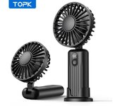 TOPK-Mini-ventilador de Mano para habitación, ventilador de escritorio USB, Personal, recargable, portátil, de refrigeración, plegable, Eléctrico, 5000mAh
