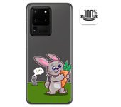 Tumundosmartphone Funda Gel Transparente para Samsung Galaxy S20 Ultra diseño Conejo Dibujos