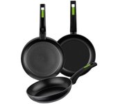 Set de Sartenes Monix TP-8435092423253_240019_Vendor 18/22/26 CM Verde Aluminio Baquelita 26 cm (3 pcs)