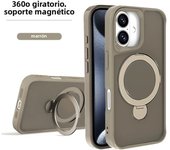 Magsafe Magnetic 360°Rotating Metal Bracket Ring Matte Phone Case For iPhone 16 Pro Max 14 11 12 13 15 Pro Max Bumper Back Cover