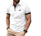 Men's Golf Shirt Golf Polo Work Casual Lapel Short Sleeve Basic Modern Button Spring & Summer Regular Fit Sport Golf Shirt