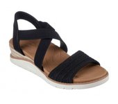 Sandalia Skechers Arch Fit Beach Kiss De Tiras Para Mujer Color Negro