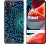 Tumundosmartphone Funda Gel Transparente para Oppo Reno 4 Pro 5G diseño Mandala Dibujos