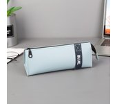 Kawaii Triangle Pencil Case 2024 New Leather Student Pencil Case Ins Boys and Girls Simple Pencil Case Stationery Supplies