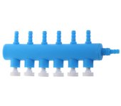 Aquarium Air Control Valve Blue Plastic 2-6 Way Fish Tank Diverter Tank Air Pump Practical Accessories