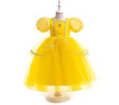 Fluffy Cinderella Elsa Princess Girls Dress Cosplay Ice Snow White Rapunzel Birthday Dresses Beauty and Beast Halloween Costumes