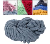 Chunky Chenille Yarn Gauge 7 Plush Jumbo Yarn Acrylic Thick Yarn Bulky Yarn for Hat Crochet Bed Arm Knitting Throw