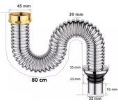 Kitchen Sink Drain Pipe Stainless Steel Sink Strainer with Sink Stopper/sealing Lid Kitchen Sink Sewer Pipe Drain Tubing Pipe