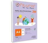 Paquete de folios A4 de 200gr con 100 Hojas Blancas, Papel Multifuncional para Uso Escolar y Entornos Laborales. Ideal con impresoras láser, de inyección o fotocopiadoras - Ofituria