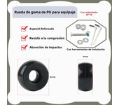 Luggage PU Rubber Wheel Replacement Accessories Repair Trolley Suitcase Travel Password Box Wear-Resistant Compression Rollers