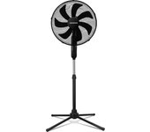 AIGOSTAR Ventilador de Pie Silencioso,  3 Velocidades, 7 Aspas, Oscilante 75°,60W, Altura Ajustable 108-125cm. Diámetro 40cm. Negro