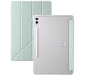 Flip Leather Case for Samsung Tab S10 S9 FE Plus 12.4 Inch Tab A9 Plus S9 Fe 11"Acrylic Clear Back Smart Cover Pen Holder Cases