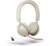 Jabra Evolve2 65 Headset, Stereo, kabellos, beige, Bluetooth inkl. Link 380 USB-A, Optimiert Microsoft Teams