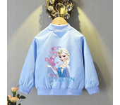 Baby Girls Spring Autumn Frozen Jacket Coats Clothes Little Girls Cartoon Elsa Anna With Hooded Collar Sweatshirt Kids Clothing