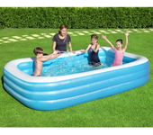 LILI HOME Piscina Inflable Rectangular 305x183x56 cm Y más medidas para elegir. Ofrece espacio más que suficiente para que toda la familia se refresque y se divierta durante los días calurosos. Las paredes laterales extragruesas ofrecen mayor resistencia