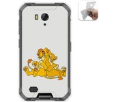 Tumundosmartphone Funda Gel Tpu para Ulefone Armor X6 diseño Leones Dibujos