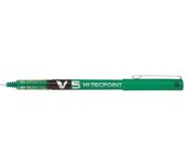 Pilot boligrafo de tinta liquida v5 hi-tecpoint rollerball - punta fina de aguja 0.5mm - trazo 0.3mm - color verde (12 uds)