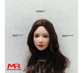 1/6 Scale Anime Girl Movable Eyes Head Sculpt Hair Transplant Carving Model Fit 12'' Soldier Pale Action Figure Body Dolls