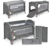 ms Ennis - Cuna colecho de Viaje, Parque Infantil y Cuna clásica 3 en 1 - Plegable 2 Alturas con Buena circulación de Aire – Entrada Lateral y Ruedas con Freno - Incluye Bolsa Viaje