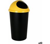 Cubo para la Basura Tontarelli Small hoop Amarillo Negro 25 L (10 Unidades)