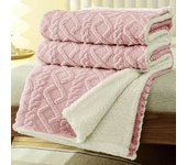 Manta Sofa de Borrego, Manta Doble Cara Franela y Sherpa, 100% Poliester, Suave y Caliente para Invierno, Manta cama, Sobrecama, Manta Borreguito.