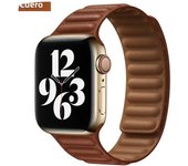 Leather Link for Apple Watch Band 45mm 41mm 40mm 44mm 49mm Original Magnetic Loop Bracelet IWatch Series 8 Ultra 3 SE 6 7 Strap