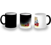 MERCHANDMANIA TAZA MÁGICA logo personaje vegeta super guerrero z serie peleas magic mug