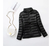 Plus Size Light Down Jacket Women Inner Cloth Autumn Winter Slim Short Stand Collar Warm White Duck Down Coat Women Outerwear