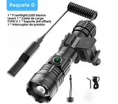 Super Flashlights Torches Ultra Powerful Flashlight USB Rechargeable Flash Light Night Scout Lights LED Zoom Tactical Lantern