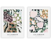 Set de 2 cuadros calidad premium con marco de madera - 30x40 cm o 50x70 cm - POSTER LAB