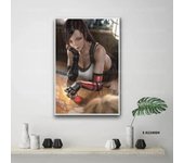 Tifa Lockhart Game Character Canvas Poster x  Decorative Art Print for Room Bar Cafe Wall Decor