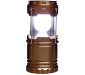 Lámpara LED de camping Alimentación por Energía Solar, resistente a Agua y con manivela manual