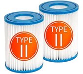 YUMO HOUSE-Bestway 58094 - Pack de Filtros De Cartucho Tipo II Para Depuradora De Cartucho 2.006 Litros/hora Blanco 10.6 X 13.6 Cm / Pack de Filtres de Cartutx Tipus II Per a Depuradora De Cartutx 2.006 Litres/hora Blanc 10.6 X 13.6 Cm
