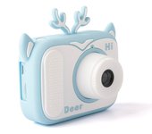 Cámara infantil de dibujos animados azul y rosa con doble disparo y función de vídeo, cámara de fotos y vídeo para niños y niñas, juguete creativo de juegos, cámaras digitales compactas, regalo para cumpleaños, detalles de comunión, regalo popular